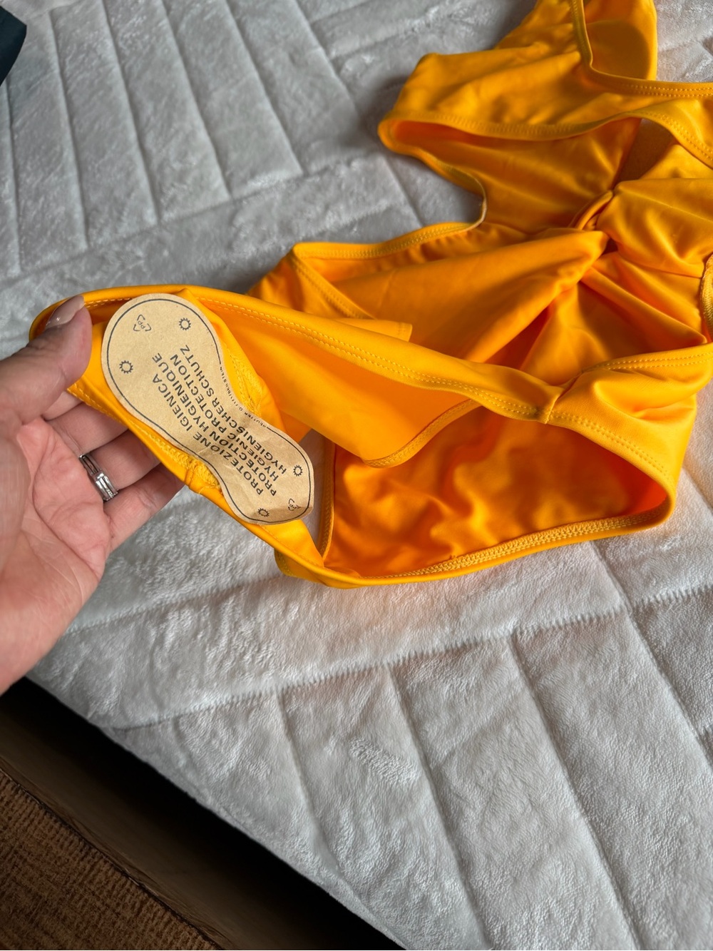 Cutout One-Piece Swimsuit in Golden Yellow-Sz Medium - Picture 2 of 3